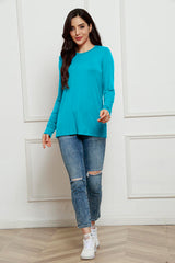 Basic Bae Full Size Round Neck Long Sleeve Top king-general-store-5710.myshopify.com