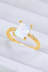 Square Moonstone Ring king-general-store-5710.myshopify.com