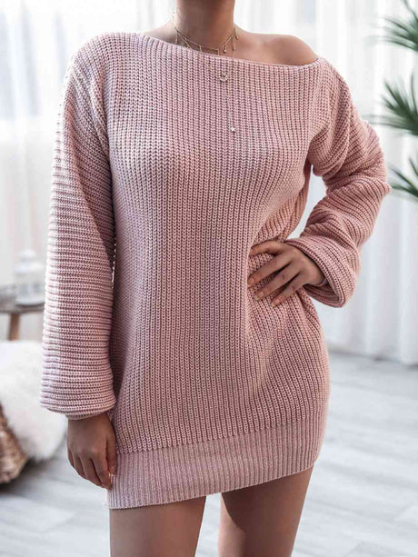 Rib-Knit Mini Sweater Dress king-general-store-5710.myshopify.com