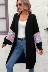 Fringe Sleeve Dropped Shoulder Cardigan king-general-store-5710.myshopify.com