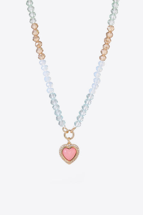 Heart Pendant Beaded Necklace king-general-store-5710.myshopify.com