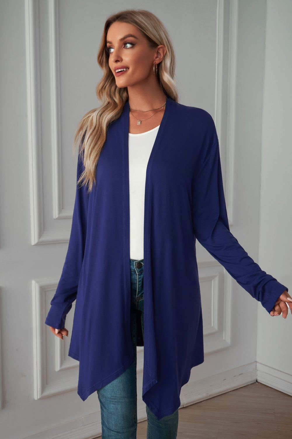 Open Front Long Sleeve Cardigan king-general-store-5710.myshopify.com