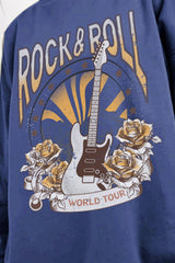 Simply Love Full Size ROCK & ROLL WORLD TOUR Graphic Sweatshirt king-general-store-5710.myshopify.com