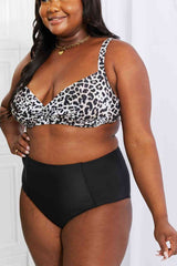 Marina West Swim Take A Dip Twist High-Rise Bikini in Leopard king-general-store-5710.myshopify.com