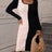 Woven Right Contrast Slit Sweater Dress king-general-store-5710.myshopify.com