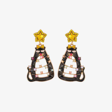 Rhinestone Alloy Cat Earrings king-general-store-5710.myshopify.com