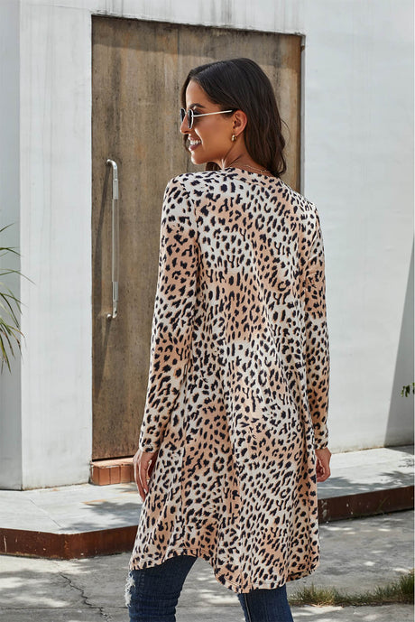 Printed Open Front Longline Cardigan king-general-store-5710.myshopify.com