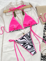 Zebra Print Halter Neck Tie Side Bikini Set king-general-store-5710.myshopify.com