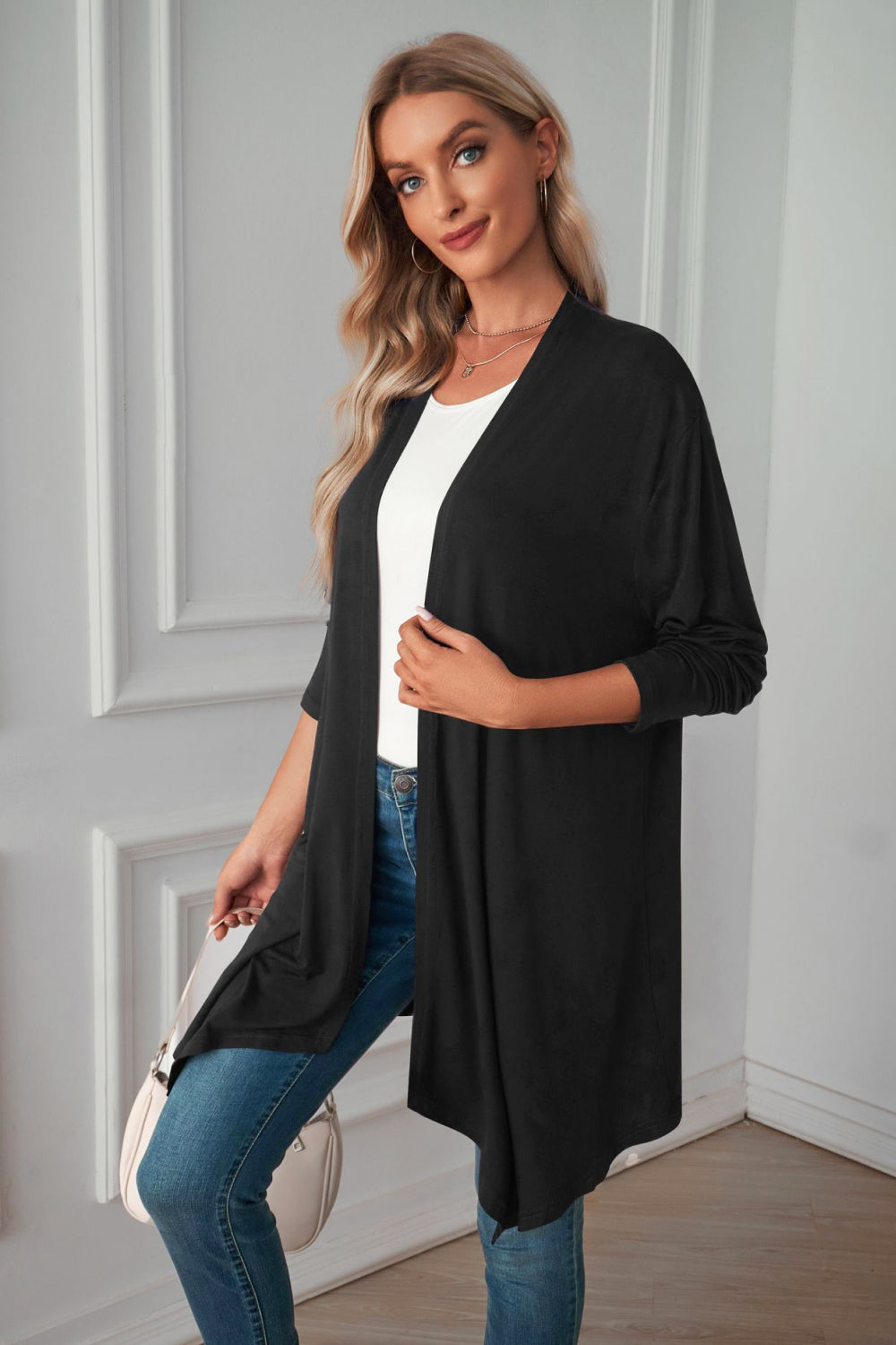 Open Front Long Sleeve Cardigan king-general-store-5710.myshopify.com