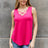 BOMBOM Criss Cross Front Detail Sleeveless Top in Hot Pink king-general-store-5710.myshopify.com