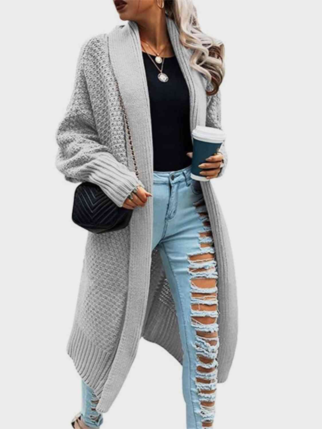 Open Front Long Sleeve Cardigan king-general-store-5710.myshopify.com