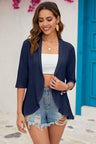 Half Sleeve Open Front Cardigan king-general-store-5710.myshopify.com