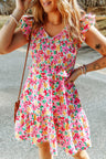 Floral Ruffle Trim Smocked Dress king-general-store-5710.myshopify.com