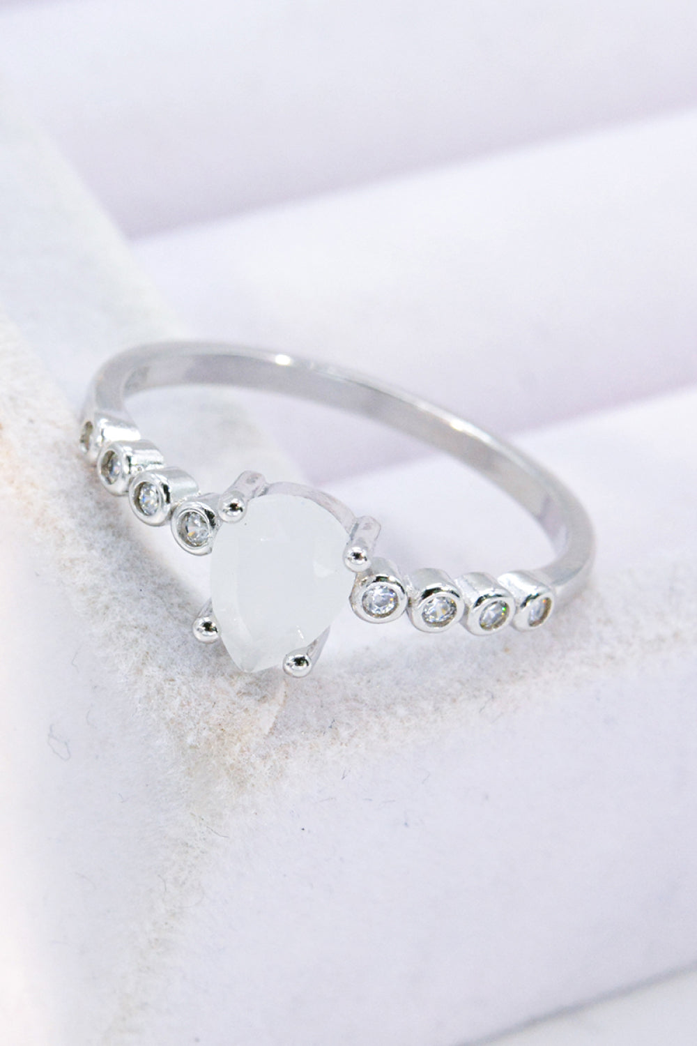 Teardrop Natural Moonstone Ring king-general-store-5710.myshopify.com