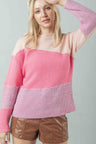 Very J Color Block Long Sleeve Sweater king-general-store-5710.myshopify.com