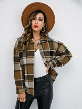 Plaid Button-Down Jacket king-general-store-5710.myshopify.com