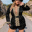 Plus Size Contrast Long Sleeve Top and Shorts Set king-general-store-5710.myshopify.com