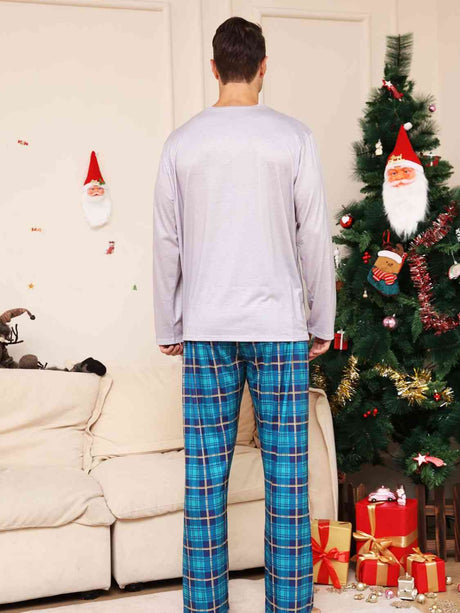 Full Size Rudolph Graphic Long Sleeve Top and Plaid Pants Set king-general-store-5710.myshopify.com