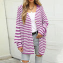 Striped Button Down Long Sleeve Cardigan king-general-store-5710.myshopify.com