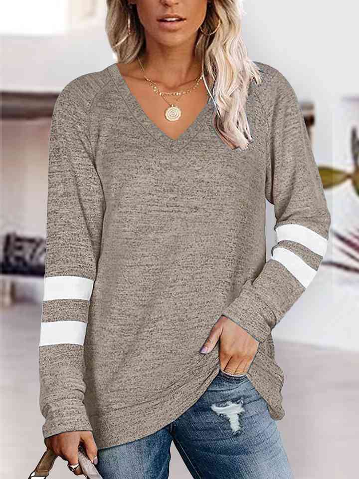 V-Neck Raglan Sleeve T-Shirt king-general-store-5710.myshopify.com