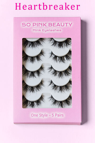 SO PINK BEAUTY Mink Eyelashes 5 Pairs king-general-store-5710.myshopify.com