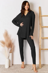 Basic Bae Full Size Notched Long Sleeve Top and Pants Set king-general-store-5710.myshopify.com