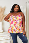Double Take Floral Scoop Neck Ruffle Hem Cami king-general-store-5710.myshopify.com