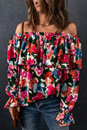 Floral Off-Shoulder Flounce Sleeve Layered Blouse king-general-store-5710.myshopify.com