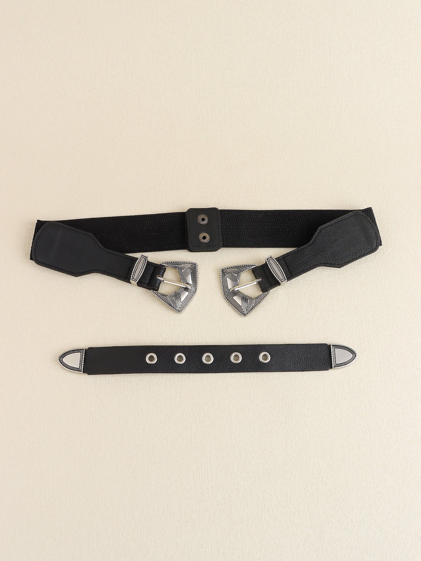 Double Buckle PU Leather Belt king-general-store-5710.myshopify.com