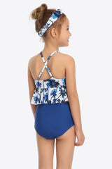 Botanical Print Crisscross Ruffled Two-Piece Swim Set king-general-store-5710.myshopify.com