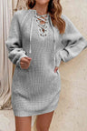 Lace-Up Mini Sweater Dress king-general-store-5710.myshopify.com