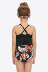 Botanical Print Crisscross Ruffled Two-Piece Swim Set king-general-store-5710.myshopify.com