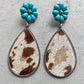 Turquoise Flower Teardrop Earrings king-general-store-5710.myshopify.com