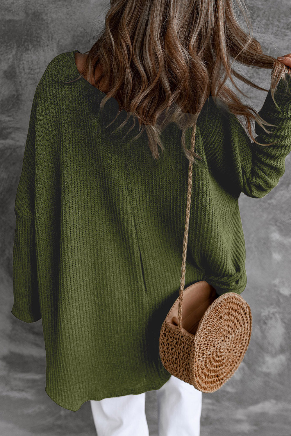 Round Neck High-Low Sweater king-general-store-5710.myshopify.com