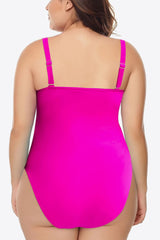 Plus Size Scoop Neck Sleeveless One-Piece Swimsuit king-general-store-5710.myshopify.com