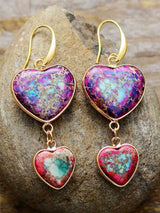 Heart Shape Imperial Jasper Dangle Earrings king-general-store-5710.myshopify.com