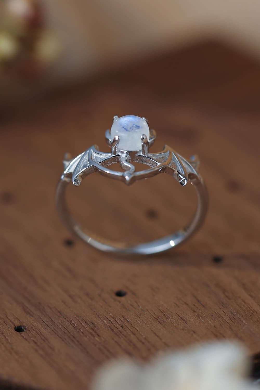 Moonstone Bat 925 Sterling Silver Ring king-general-store-5710.myshopify.com