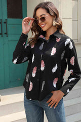 Printed Collared Neck Buttoned Shirt king-general-store-5710.myshopify.com