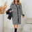 Plus Size Houndstooth Long Sleeve Slit Dress king-general-store-5710.myshopify.com