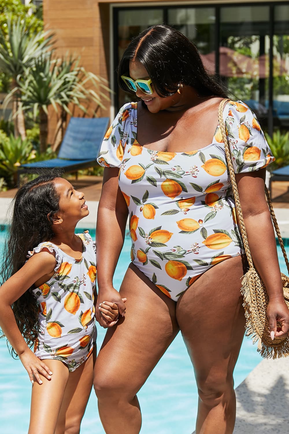 Marina West Swim Salty Air Puff Sleeve One-Piece in Citrus Orange king-general-store-5710.myshopify.com