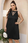 Plus Size Cutout Round Neck Sleeveless Dress king-general-store-5710.myshopify.com