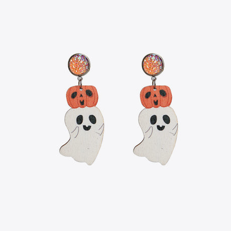 Ghost Shape Wooden Dangle Earrings king-general-store-5710.myshopify.com