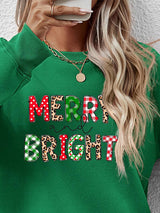 MERRY AND BRIGHT Round Neck Sweatshirt king-general-store-5710.myshopify.com