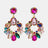 Zinc Alloy Frame Glass Stone Dangle Earrings king-general-store-5710.myshopify.com