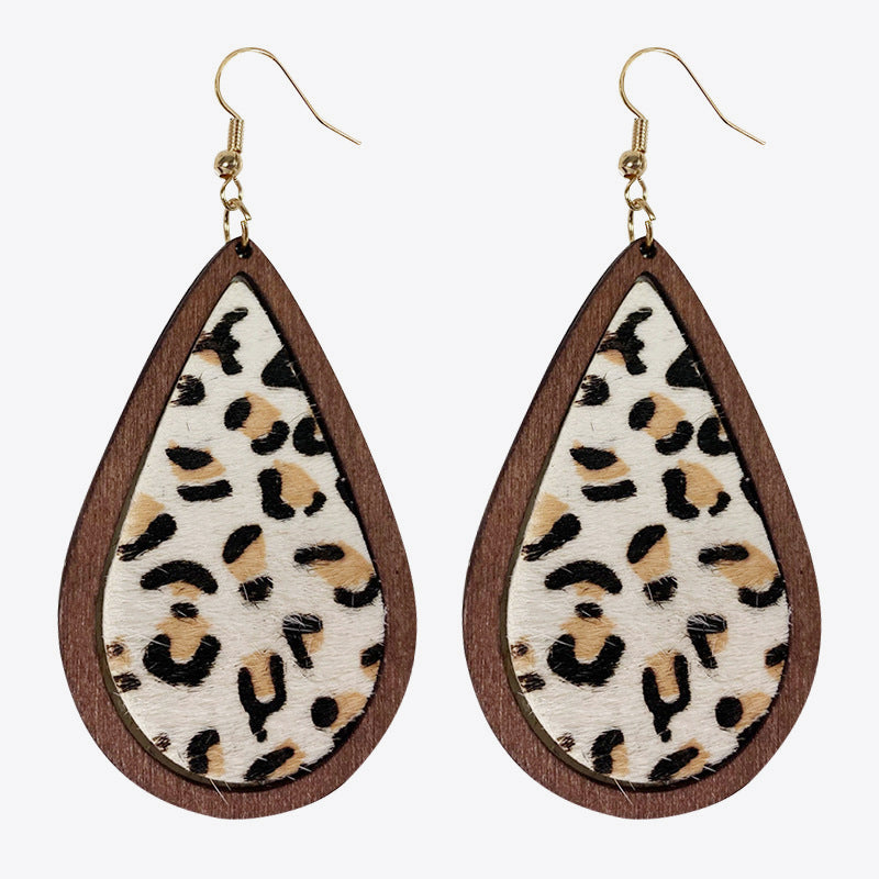 Teardrop Shape Wooden Dangle Earrings king-general-store-5710.myshopify.com