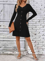 V-Neck Long Sleeve Mini Dress king-general-store-5710.myshopify.com