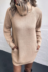 Turtleneck Sweater Dress with Pockets king-general-store-5710.myshopify.com