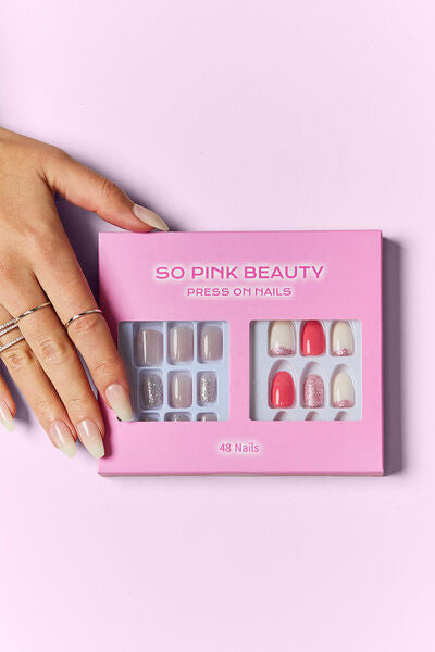 SO PINK BEAUTY Press On Nails 2 Packs king-general-store-5710.myshopify.com