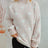 Heart Heathered Turtleneck Drop Shoulder Sweater king-general-store-5710.myshopify.com