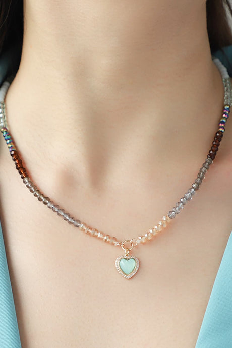 Heart Pendant Beaded Necklace king-general-store-5710.myshopify.com